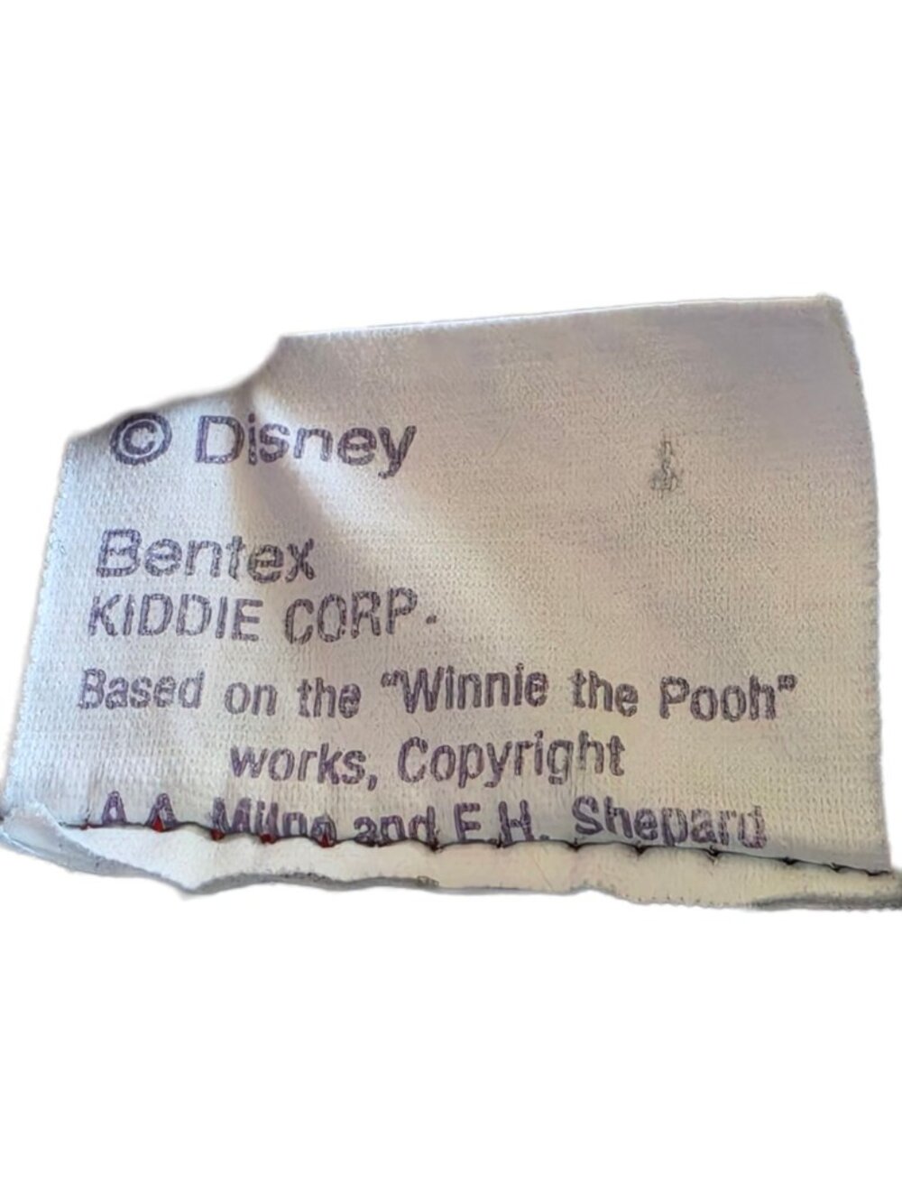 VTG 90s Disney Winnie the Pooh Denim Romper Jumpsuit 18M Bentex In Out Coverall - Picture 9 of 12